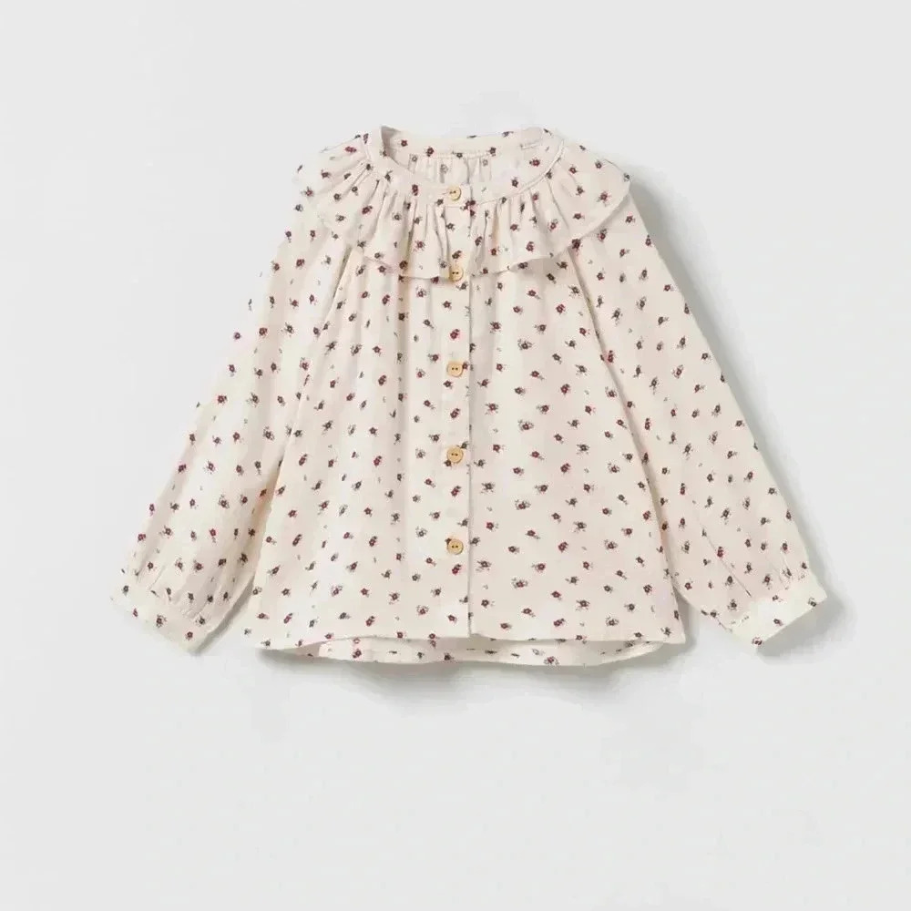 Zara printed floral long sleeve shirt  18-24 months